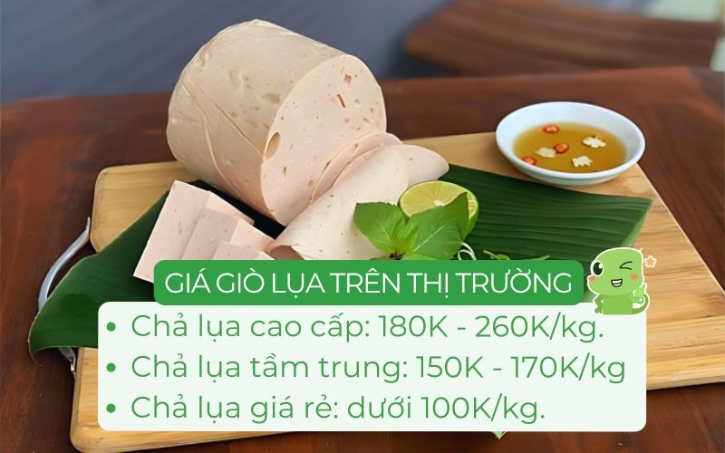 Giá các loại giò lụa trên thị trường hiện nay