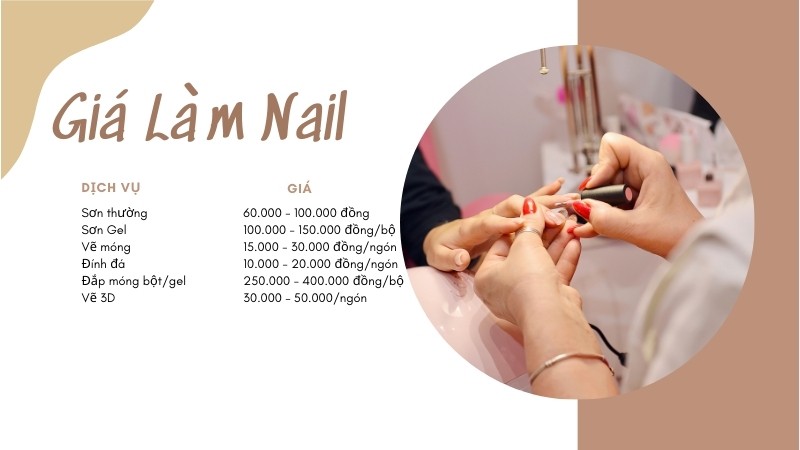 Bảng giá dịch vụ nail cơ bản giúp bạn dễ dàng lựa chọn