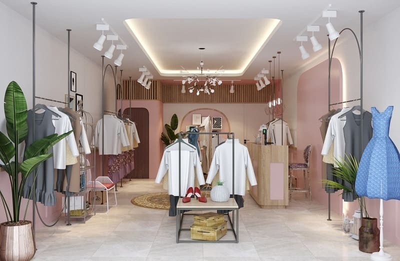 Giá thiết kế thi công shop thời trang trọn gói, tối ưu chi phí