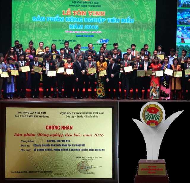 Chứng nhận sản phẩm nông nghiệp tiêu biểu 2016