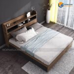 Giường ngủ 1m2 gỗ công nghiệp hiện đại với ngăn kéo tiện lợi.