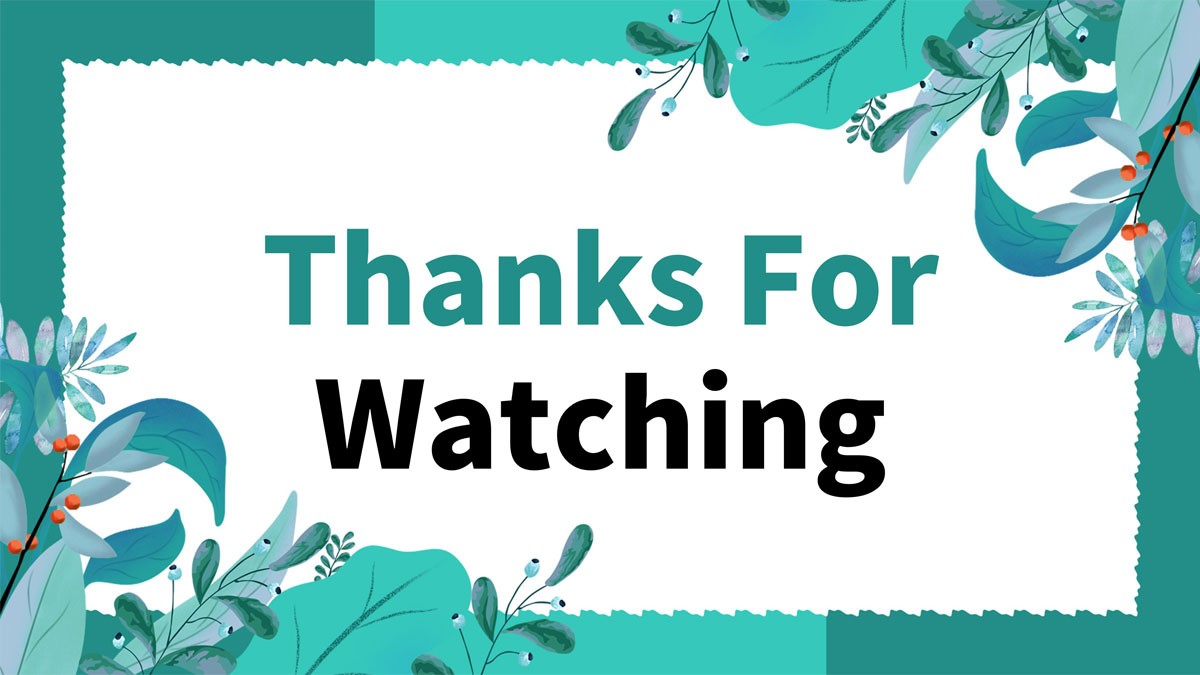 Hình nền slide thank you for watching hiện đại, sáng tạo