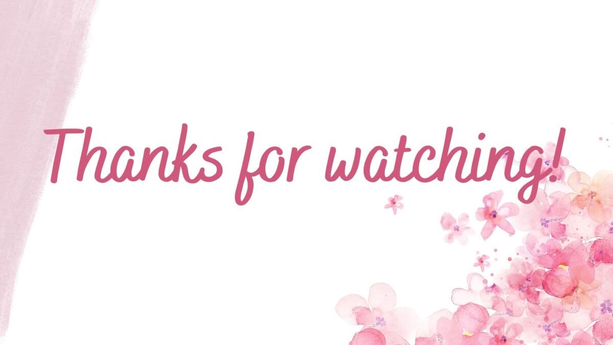 Hình nền slide thank you for watching với đồ họa trừu tượng