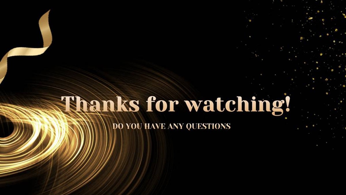 Hình nền slide thank you for watching với màu sắc thương hiệu