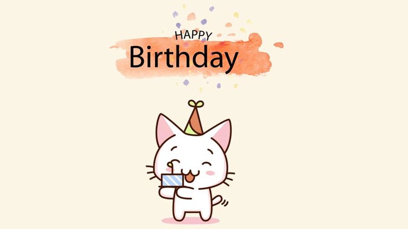 Hình vẽ quà tặng sinh nhật cute phô mai que