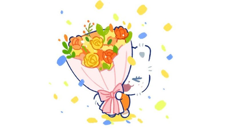Hình vẽ cặp đôi cute phô mai que