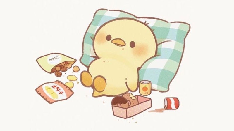 Hình vẽ sticker cute phô mai que về đồ ăn