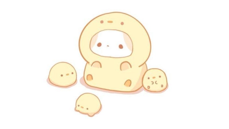 Hình vẽ bầu trời cute phô mai que
