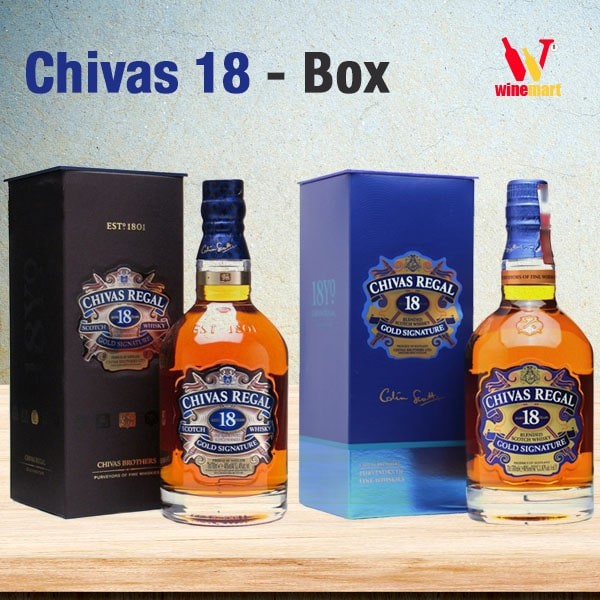 Các mẫu hộp Chivas 18 thường thấy trên thị trường