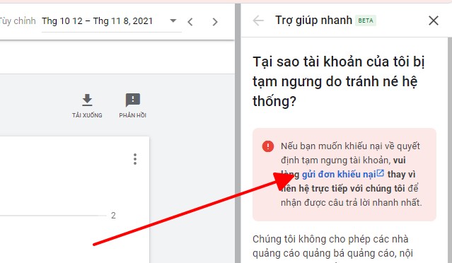 hình ảnh minh họa cách khắc phục lỗi tránh né hệ thống google ads