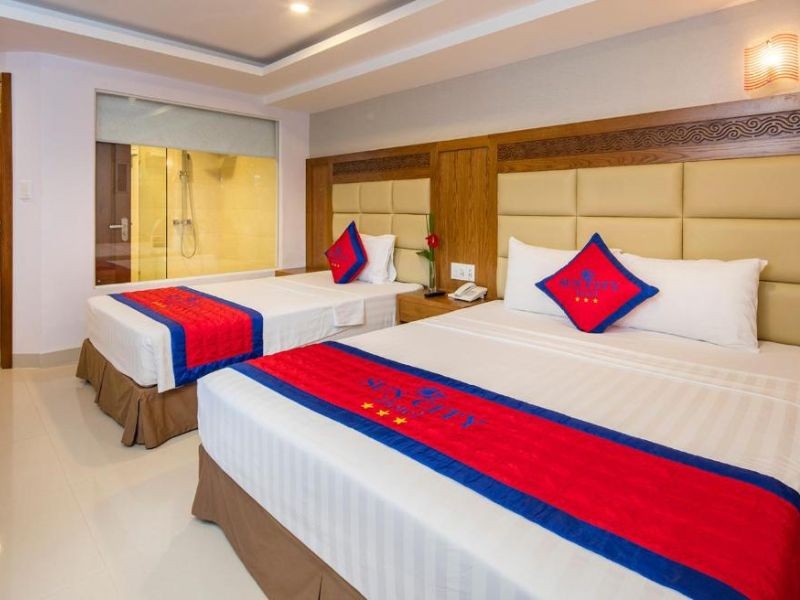 Phòng nghỉ của Sun City lúc nào cũng sạch sẽ và sáng sủa. Ảnh: Booking.com