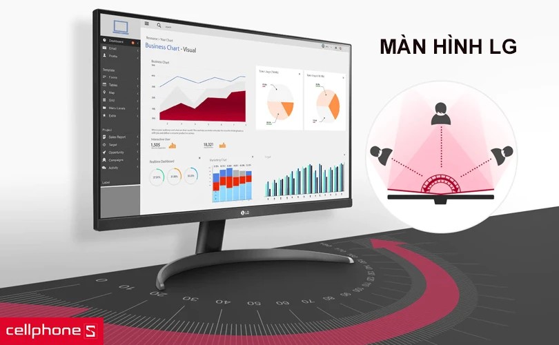 Màn hình LG với thiết kế hiện đại và sang trọng