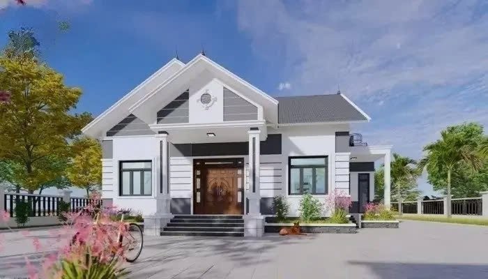 Mẫu nhà cấp 4 phong cách tân cổ điển