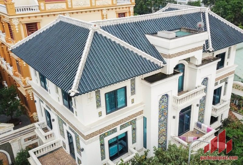 Ngói âm dương tráng men với màu sắc đa dạng