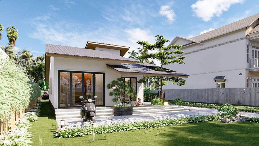 Mẫu nhà cấp 4 tiện nghi, xu hướng tối giản