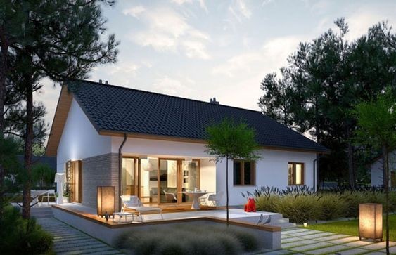 Mẫu nhà cấp 4 có 3 phòng ngủ phù hợp với gia đình có 3-6 thành viên