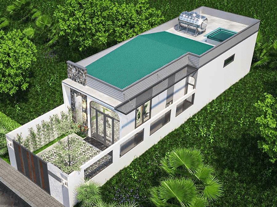 Mẫu nhà cấp 4 mái tôn đẹp, giá 300 triệu