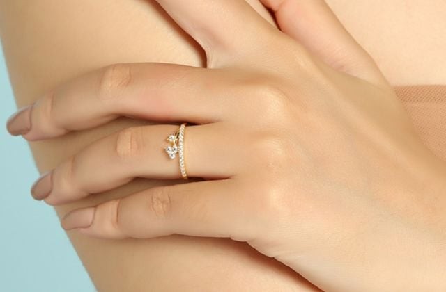 Nhẫn vàng 18K nữ thiết kế độc đáo, cá tính