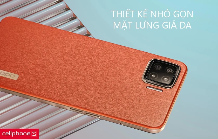 Thiết kế sang trọng của Oppo A73 với mặt lưng giả da