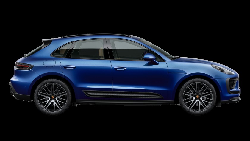 Porsche Macan nhìn từ bên hông, thể hiện vẻ ngoài thể thao và mạnh mẽ