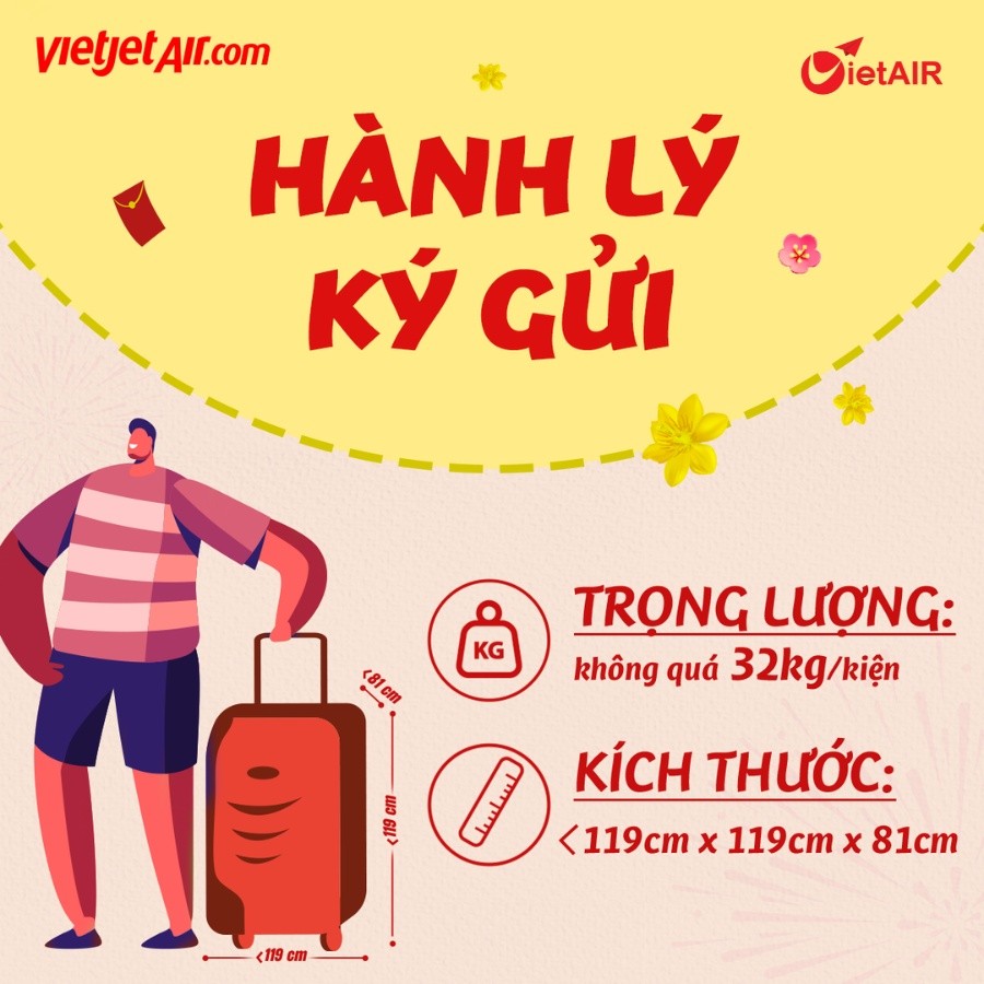 Quy định hành lý ký gửi Vietjet Air