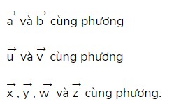 Giải bài 5 2 vecto cùng hướng khi nào