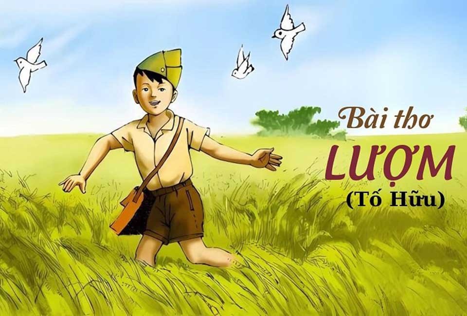 Minh họa về gieo vần chân trong bài thơ Thương Ông của nhà thơ Tú Mỡ
