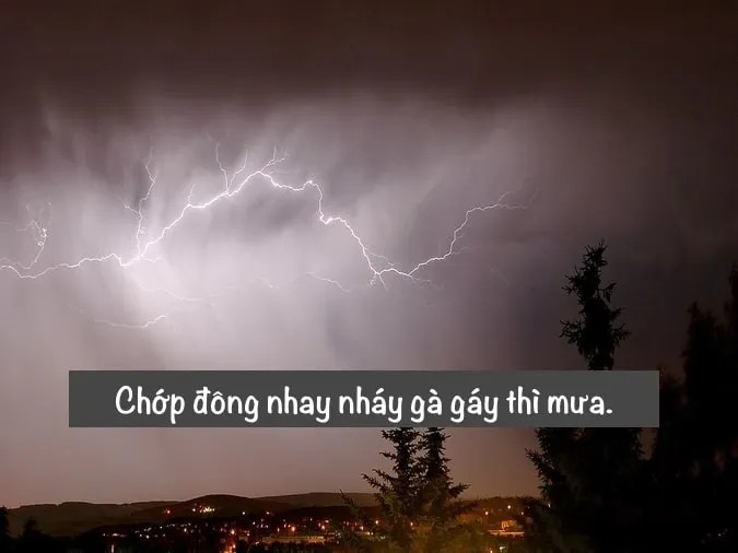 Hình ảnh các dấu hiệu dự báo thời tiết trong tự nhiên