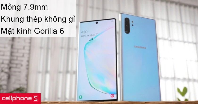 Thiết Kế Khung Thép Không Gỉ Trên Samsung Galaxy Note 10