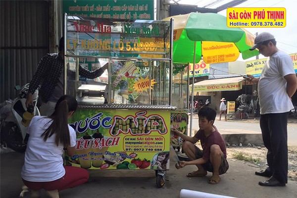 Vệ sinh xe nước mía cũ thường xuyên để đảm bảo an toàn