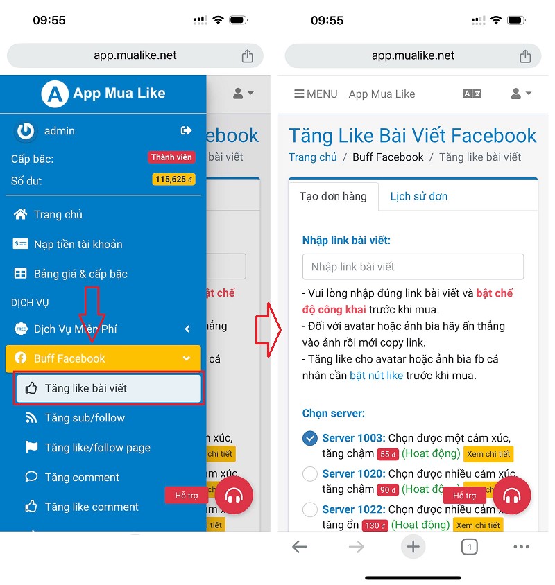 Mua like Facebook giá rẻ