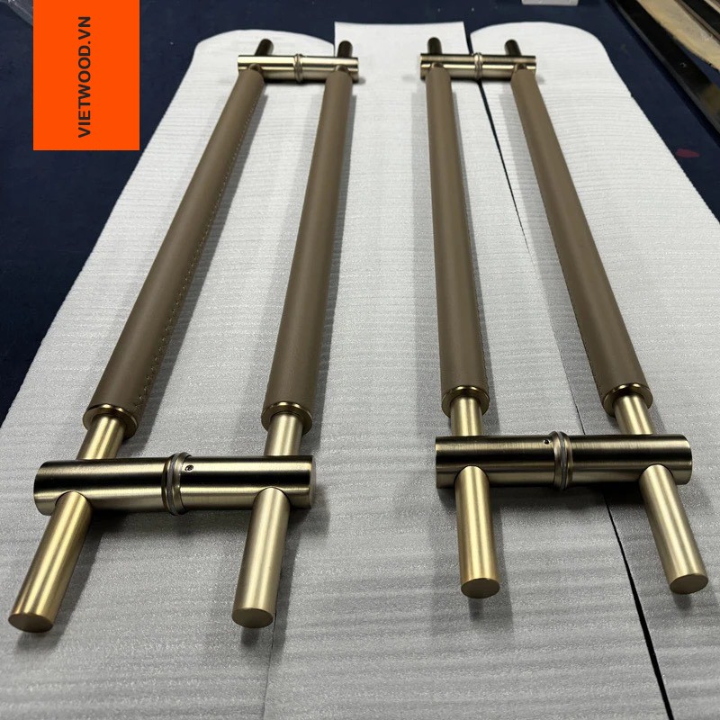 TAY NẮM CỬA DÀI HỢP KIM BỌC DA CAO CẤP VW-DHAN020
