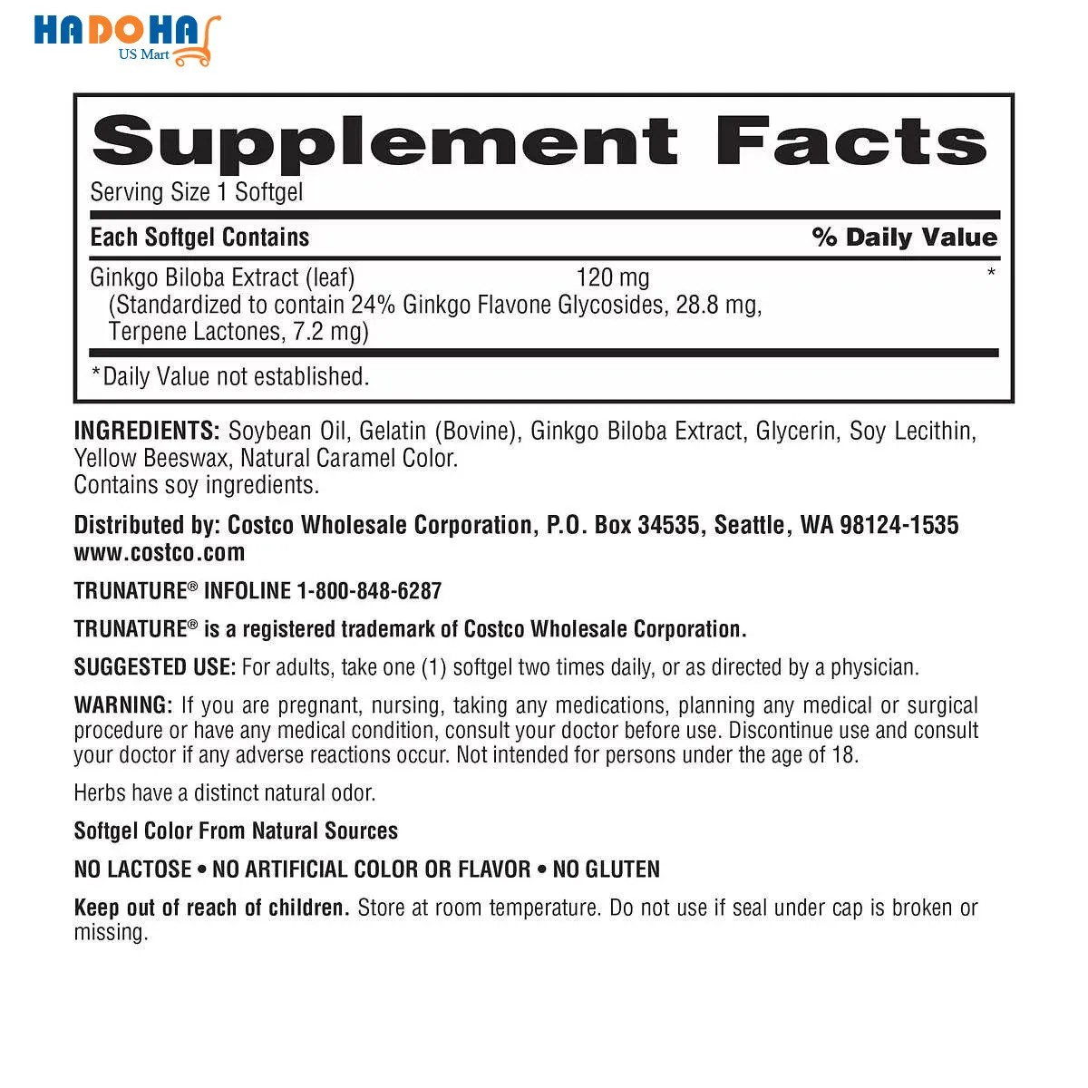Ginkgo Biloba dạng viên nang mềm hỗ trợ tăng cường trí nhớ