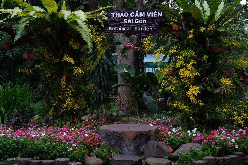Vườn thực vật phong phú với nhiều loại lan