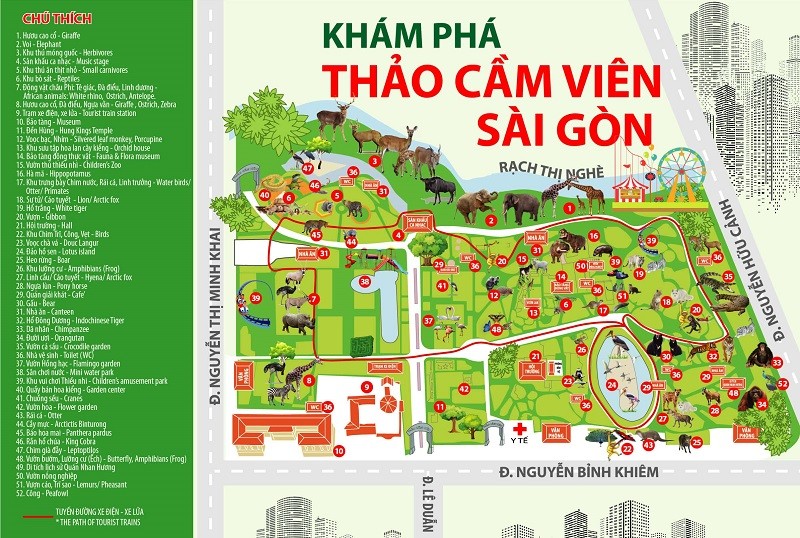 Bản đồ chi tiết Thảo Cầm Viên Sài Gòn