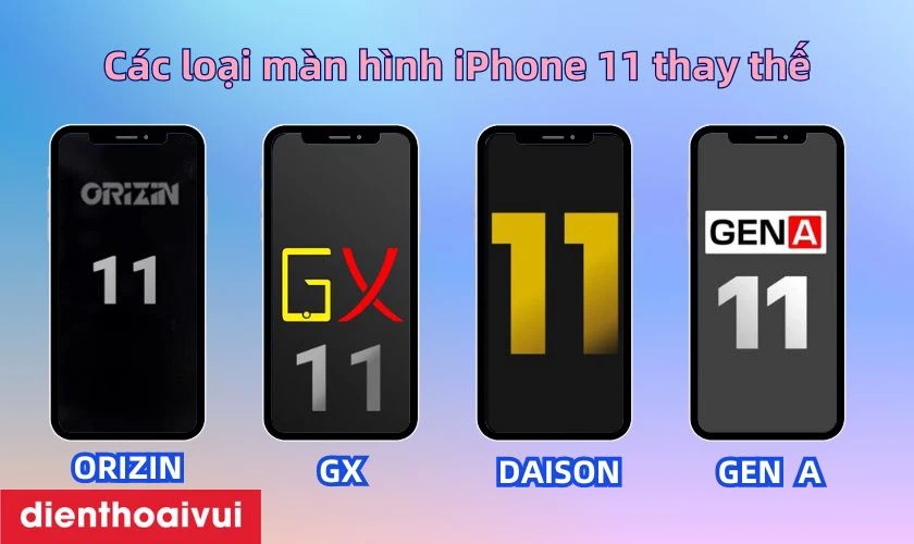 Các loại màn hình iPhone 11 thay thế phổ biến