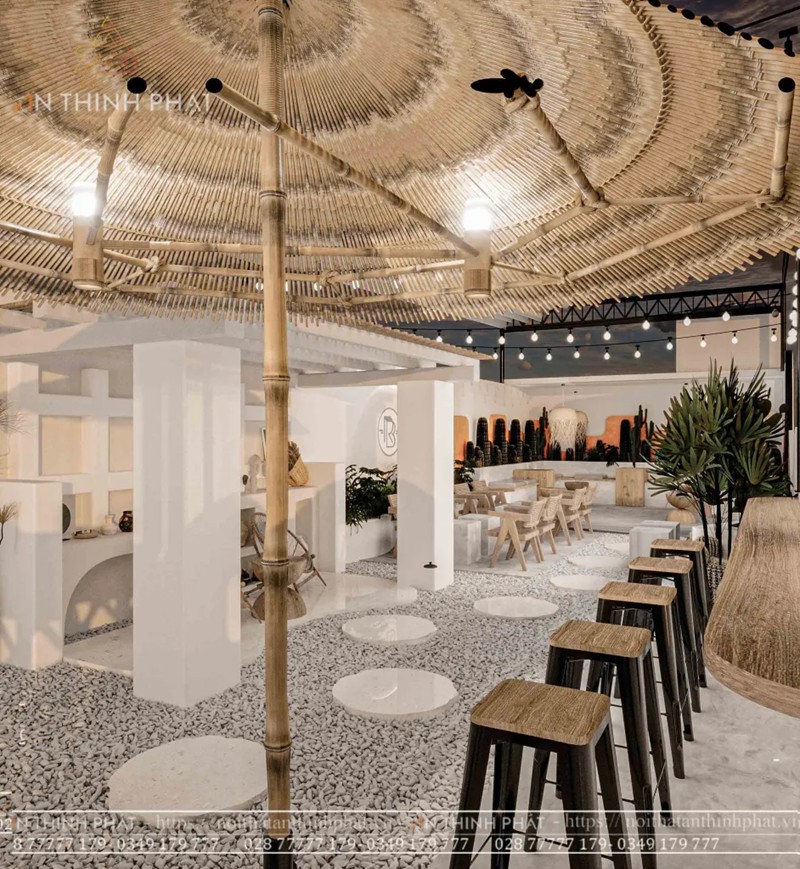 Thiết kế quán cafe sân vườn ấn tượng