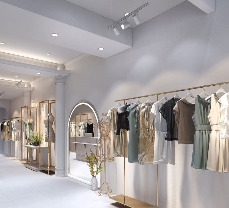 Giá thiết kế nội thất shop thời trang nữ phong cách sang trọng