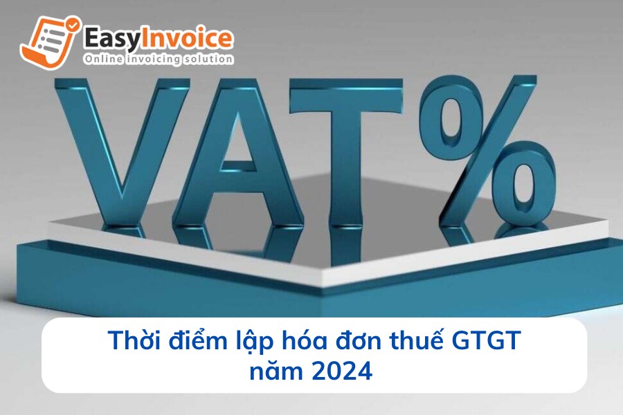 thời điểm lập hóa đơn