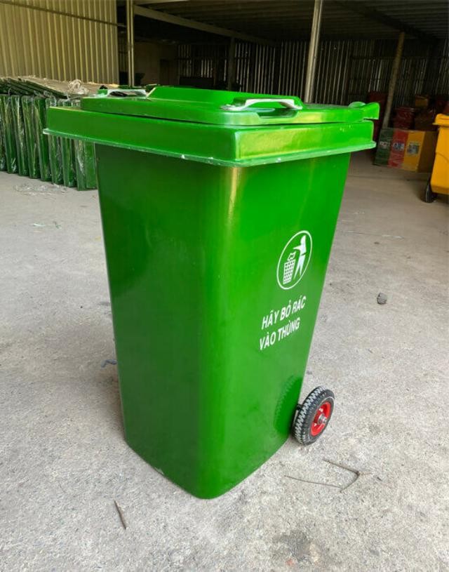 Thùng rác nhựa 240 lít nắp kín