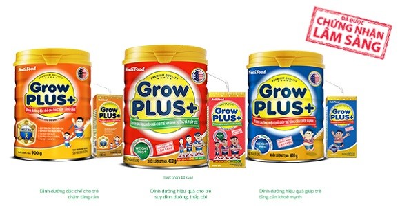 Thùng sữa Nuti Growplus+ hộp 110ml dành cho trẻ trên 1 tuổi