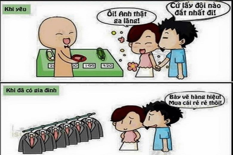 Hình ảnh hài hước về tình yêu