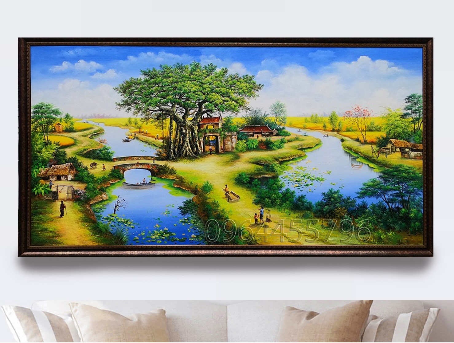 Tranh đồng quê Việt Nam, mang vẻ đẹp bình dị và yên ả