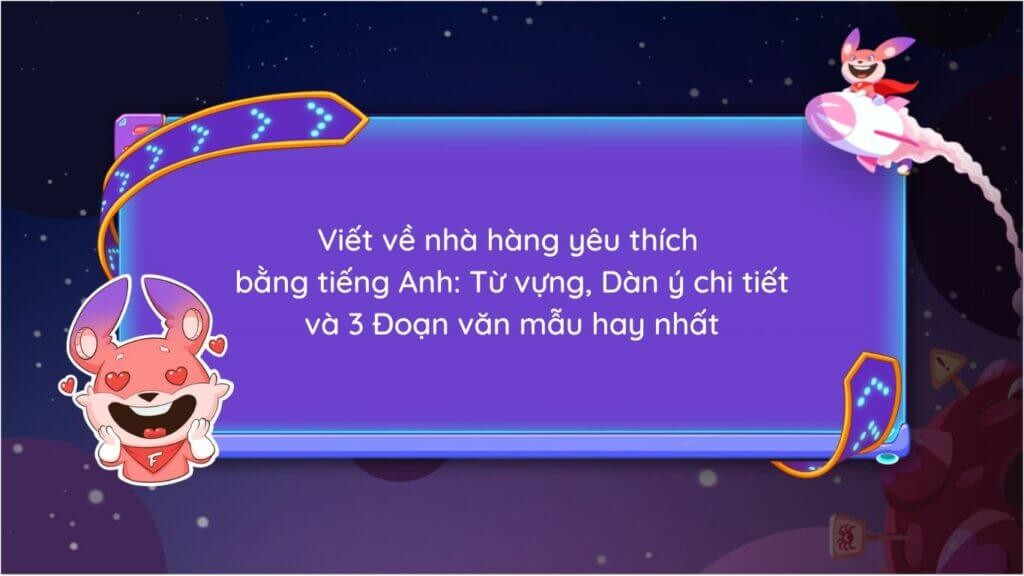Viết về nhà hàng yêu thích