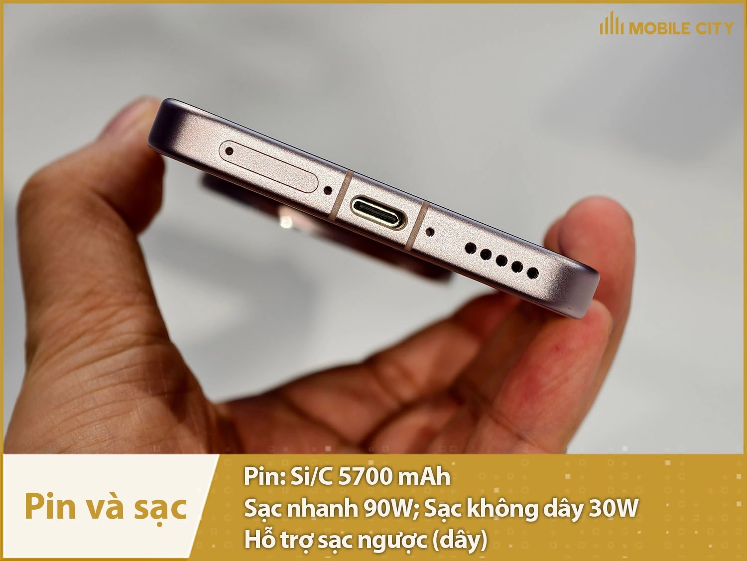 Pin 5700mAh &amp; Sạc dây 90W, sạc không dây 30W