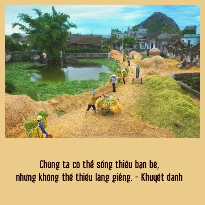 Hình ảnh minh họa tình làng nghĩa xóm