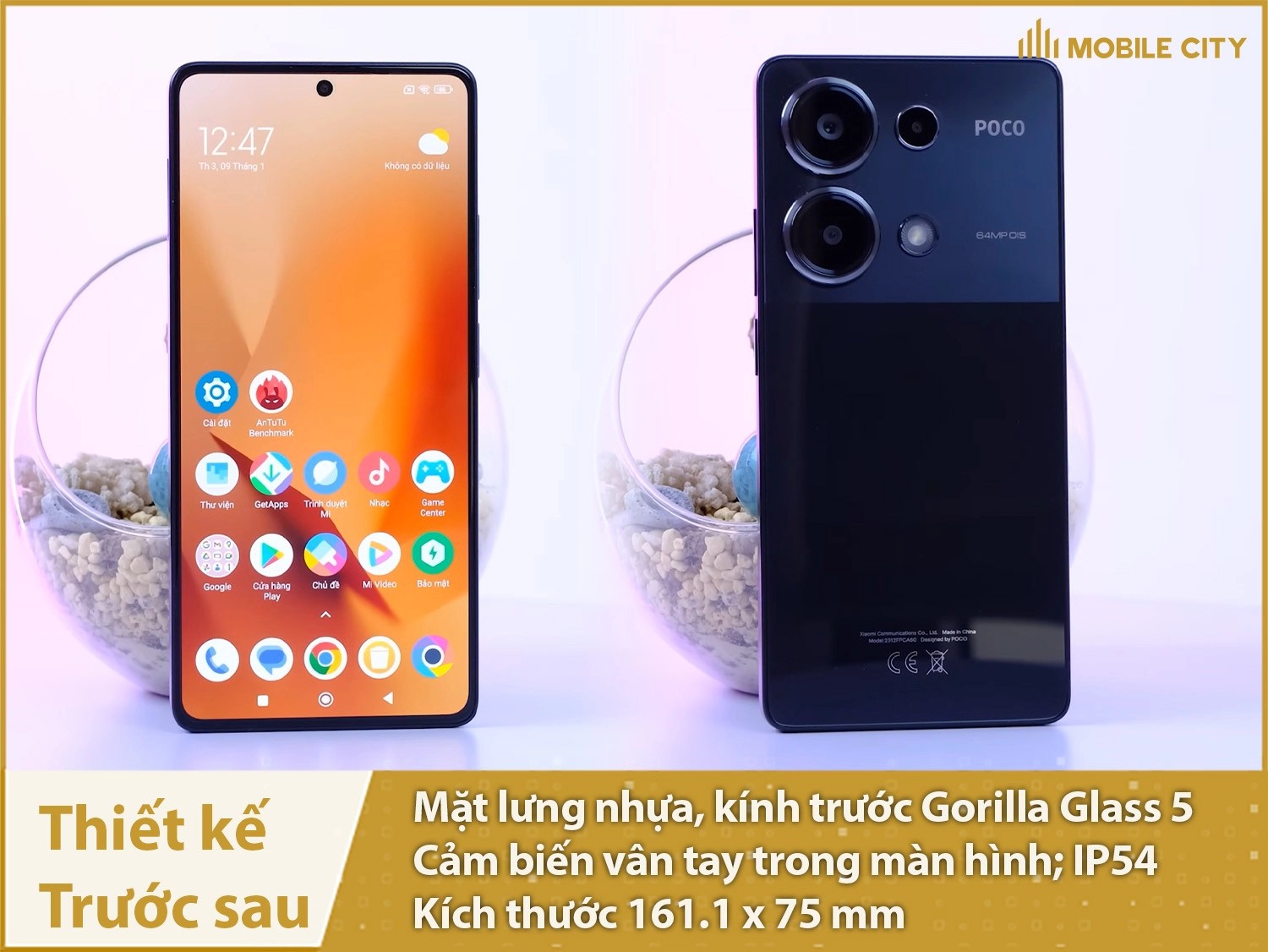 Đánh giá thiết kế mặt trước và sau của Xiaomi POCO M6 Pro 4G