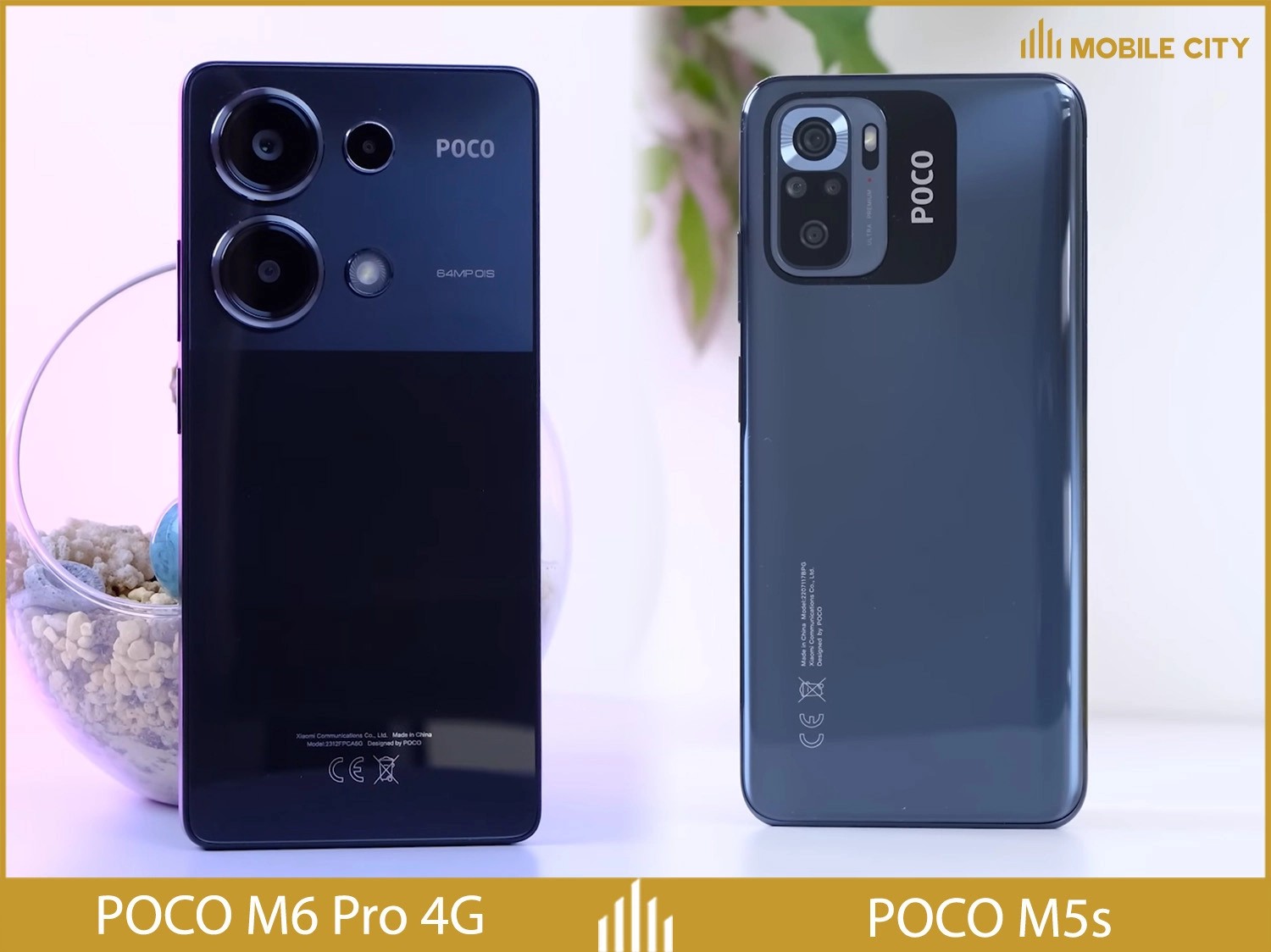 So sánh camera của POCO M6 Pro 4G và POCO M5s, điểm khác biệt là OIS và độ phân giải camera trước