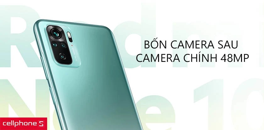 Hệ thống 4 camera sau trên Redmi Note 10 cho khả năng chụp ảnh đa dạng
