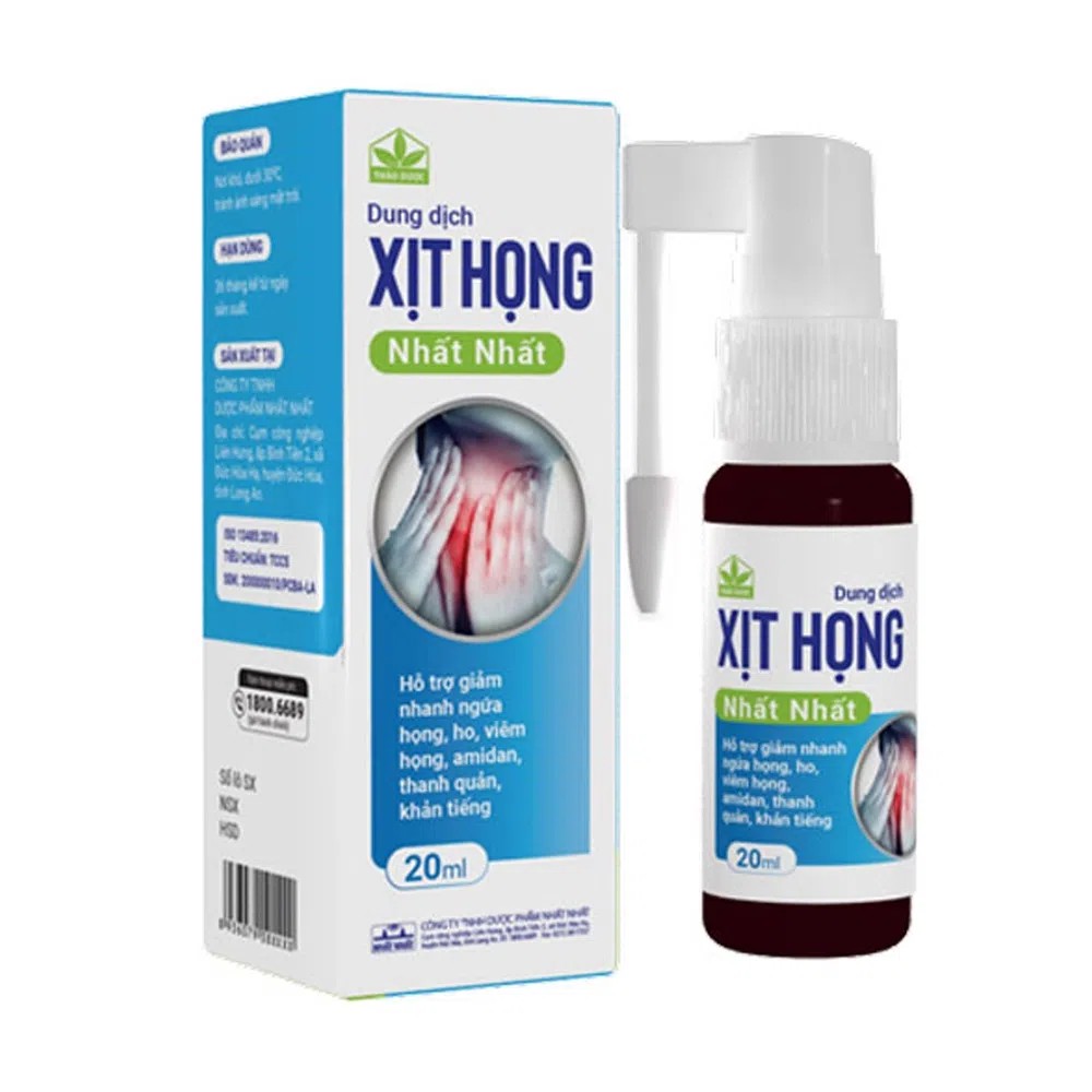 Xịt họng Nhất Nhất giúp giảm nhanh các triệu chứng khó chịu ở họng